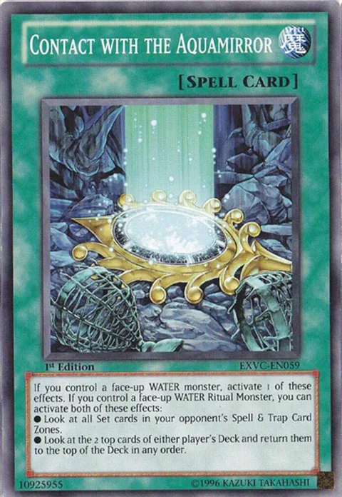Contact with the Aquamirror EXVC-EN059 Yu-Gi-Oh card from Extreme Victory