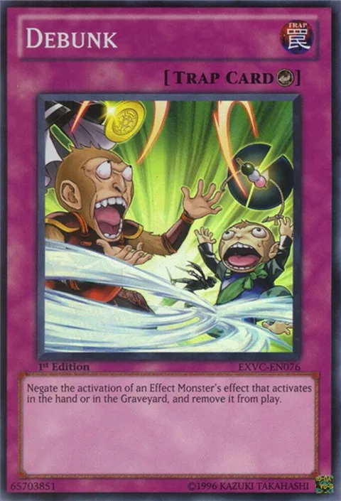 Debunk EXVC-EN076 1st Edition Yu-Gi-Oh card from Extreme Victory