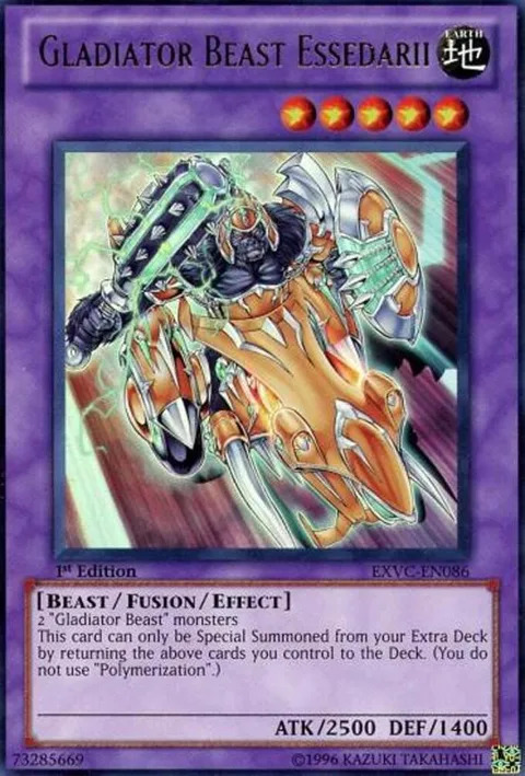 Gladiator Beast Essedarii EXVC-EN086 Unlimited Yu-Gi-Oh card from Extreme Victory