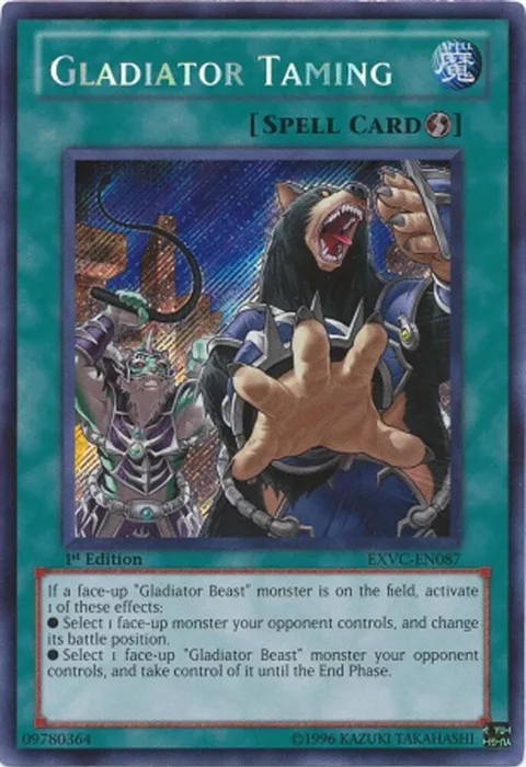 Gladiator Taming EXVC-EN087 1st Edition Yu-Gi-Oh card from Extreme Victory