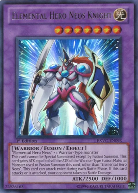 Elemental Hero Neos Knight EXVC-EN093 1st Edition Yu-Gi-Oh card from Extreme Victory