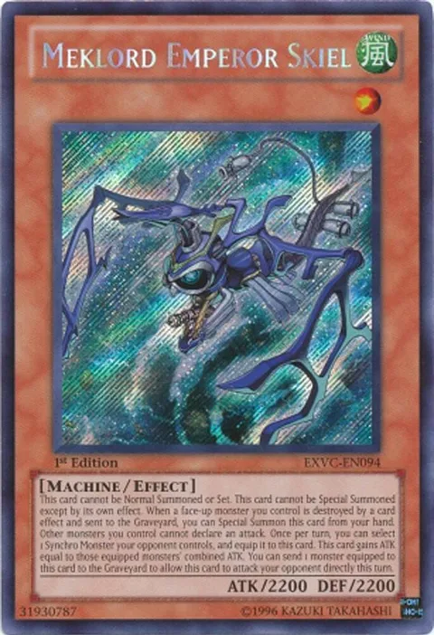 Meklord Emperor Skiel EXVC-EN094 1st Edition Yu-Gi-Oh card from Extreme Victory