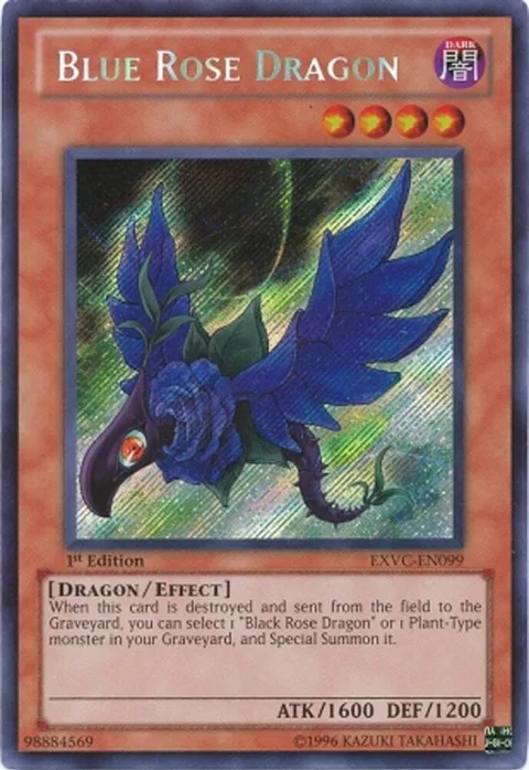 Blue Rose Dragon EXVC-EN099 1st Edition Yu-Gi-Oh card from Extreme Victory