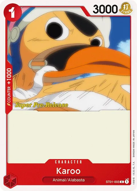 Karoo ST01-003 Super Pre-Release One Piece card from Super Pre-Release Starter Deck 1: Straw Hat Crew
