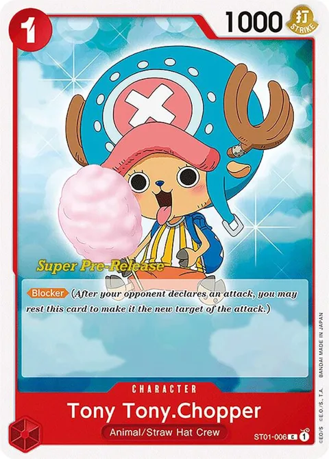 Tony Tony.Chopper ST01-006 Super Pre-Release One Piece card from Super Pre-Release Starter Deck 1: Straw Hat Crew