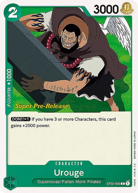 Urouge ST02-003 Super Pre-Release One Piece card from Super Pre-Release Starter Deck 2: Worst Generation