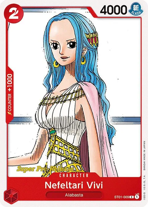 Nefeltari Vivi ST01-009 Super Pre-Release One Piece card from Super Pre-Release Starter Deck 1: Straw Hat Crew
