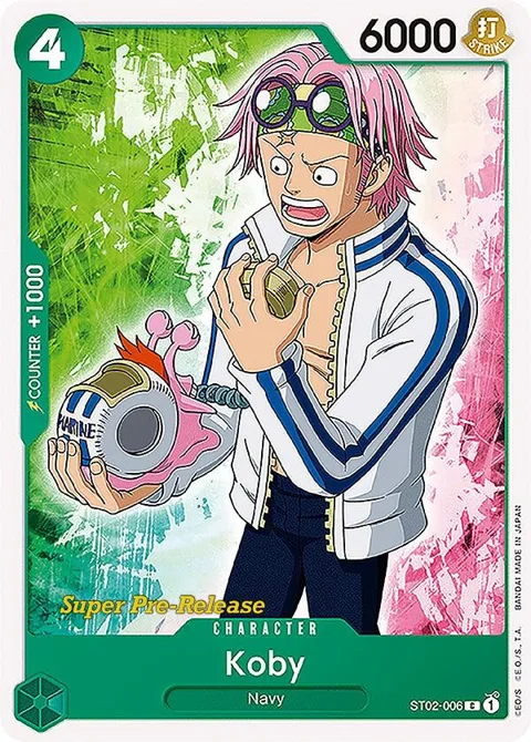 Koby ST02-006 Super Pre-Release One Piece card from Super Pre-Release Starter Deck 2: Worst Generation