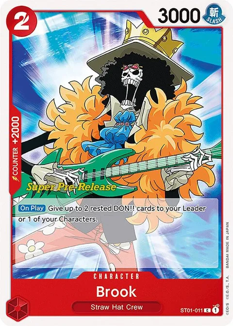 Brook ST01-011 Super Pre-Release One Piece card from Super Pre-Release Starter Deck 1: Straw Hat Crew