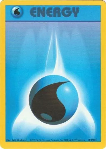 Water Energy #102/102 Pokémon card from Base Set