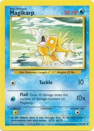 Magikarp #035/102 Pokémon card from Base Set