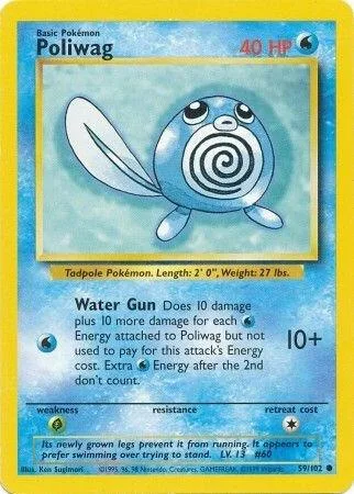Poliwag #059/102 Pokémon card from Base Set
