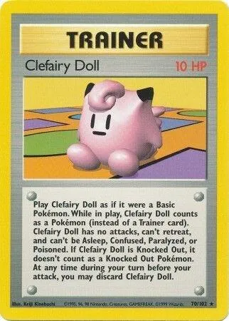 Clefairy Doll #070/102 Pokémon card from Base Set