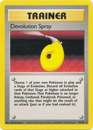 Devolution Spray #072/102 Pokémon card from Base Set