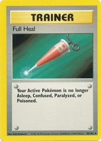 Full Heal #082/102 Pokémon card from Base Set
