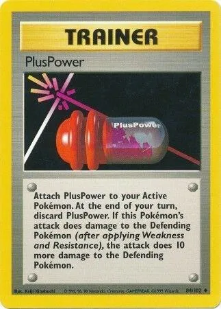 PlusPower #084/102 Pokémon card from Base Set