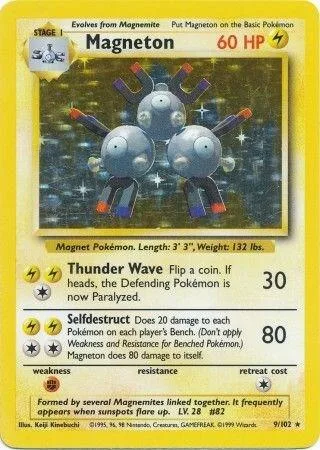 Magneton #009/102 Holofoil Pokémon card from Base Set