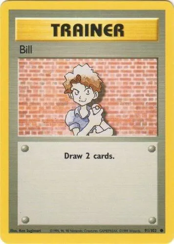 Bill #091/102 Pokémon card from Base Set