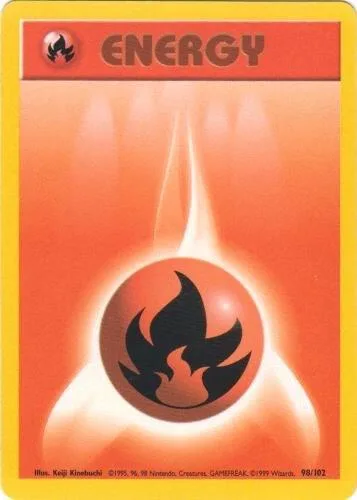 Fire Energy #098/102 Pokémon card from Base Set
