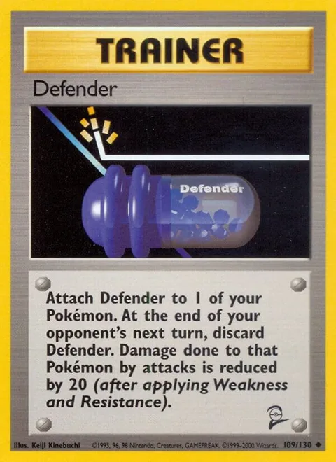 Defender #109/130 Pokémon card from Base Set 2
