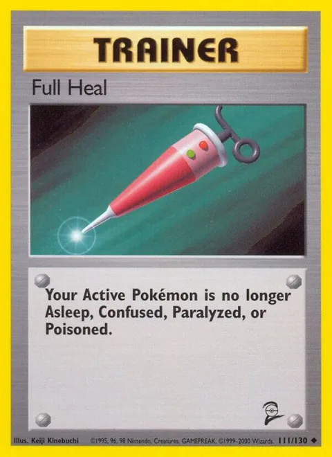Full Heal #111/130 Pokémon card from Base Set 2