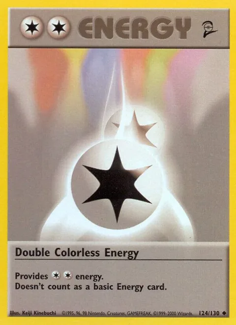 Double Colorless Energy #124/130 Pokémon card from Base Set 2