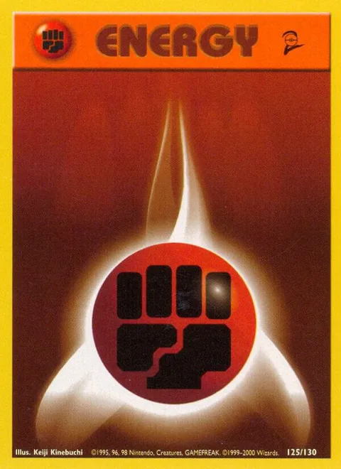 Fighting Energy #125/130 Pokémon card from Base Set 2