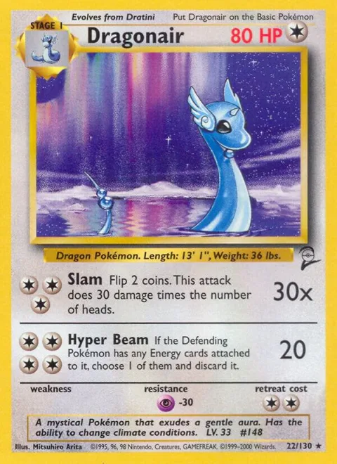 Dragonair #022/130 Pokémon card from Base Set 2