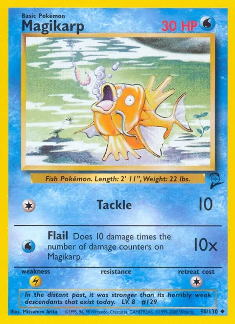 Magikarp #050/130 Pokémon card from Base Set 2