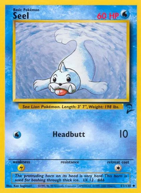 Seel #061/130 Pokémon card from Base Set 2