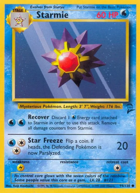 Starmie #094/130 Pokémon card from Base Set 2
