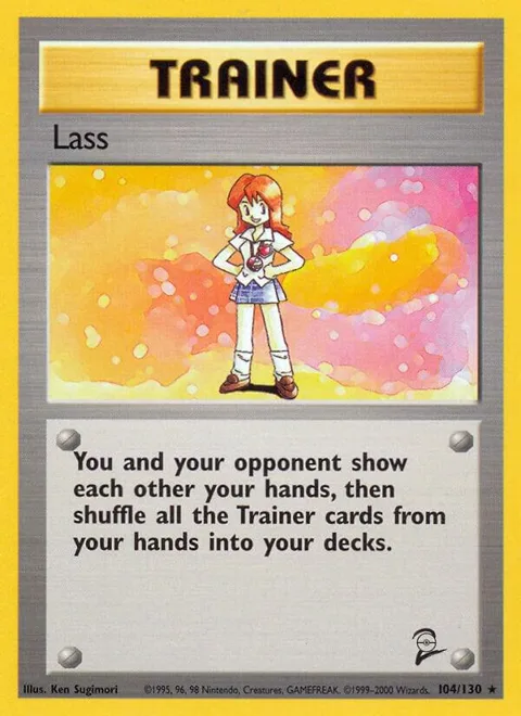 Lass #104/130 Pokémon card from Base Set 2