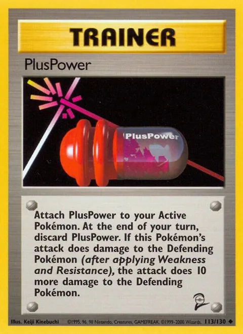 PlusPower #113/130 Pokémon card from Base Set 2