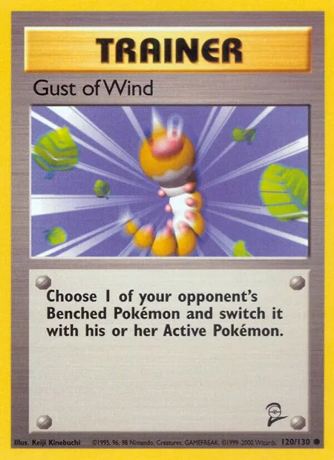 Gust of Wind #120/130 Pokémon card from Base Set 2