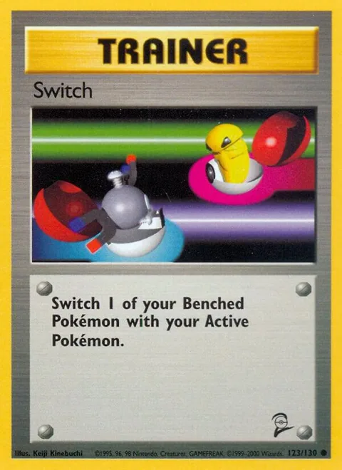 Switch #123/130 Pokémon card from Base Set 2