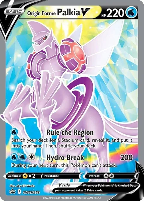 Origin Forme Palkia V #SWSH253 Holofoil Pokémon card from Sword & Shield Promo Cards