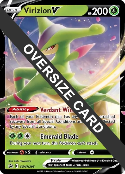 Virizion V #SWSH295 Holofoil Pokémon card from Jumbo Cards
