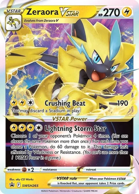 Zeraora VSTAR #SWSH265 Holofoil Pokémon card from Sword & Shield Promo Cards