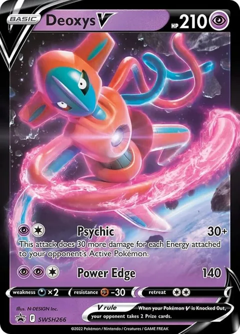 Deoxys V #SWSH266 Holofoil Pokémon card from Sword & Shield Promo Cards