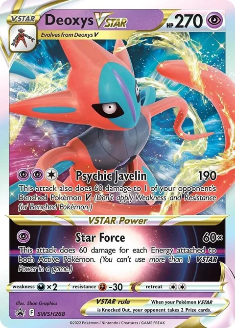Deoxys VSTAR #SWSH268 Holofoil Pokémon card from Sword & Shield Promo Cards