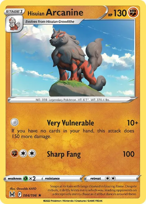 Hisuian Arcanine - 084/196 Non-Holo #084/196 Pokémon card from Deck Exclusives