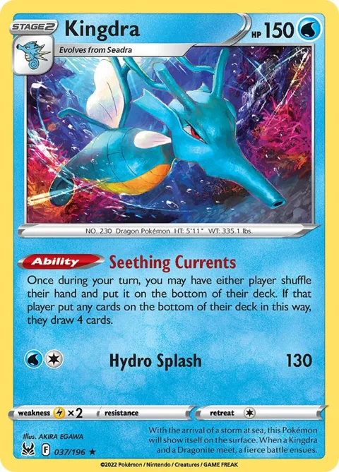 Kingdra #037/196 Pokémon card from Deck Exclusives