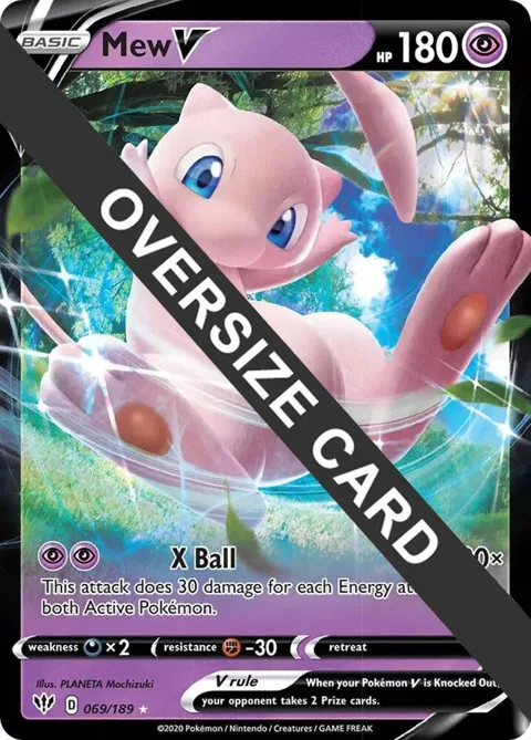 Mew V #069/189 Holofoil Pokémon card from Jumbo Cards