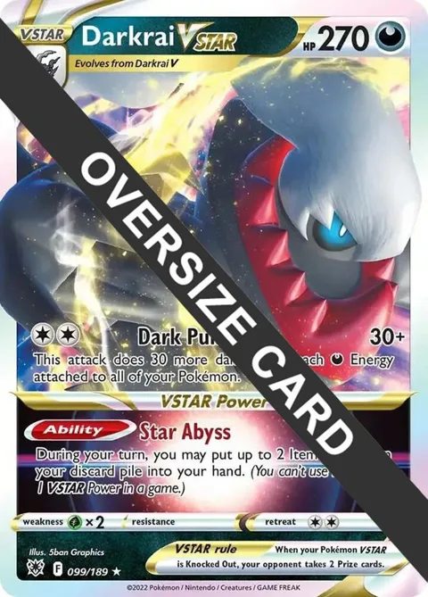 Darkrai VSTAR #099/189 Holofoil Pokémon card from Jumbo Cards