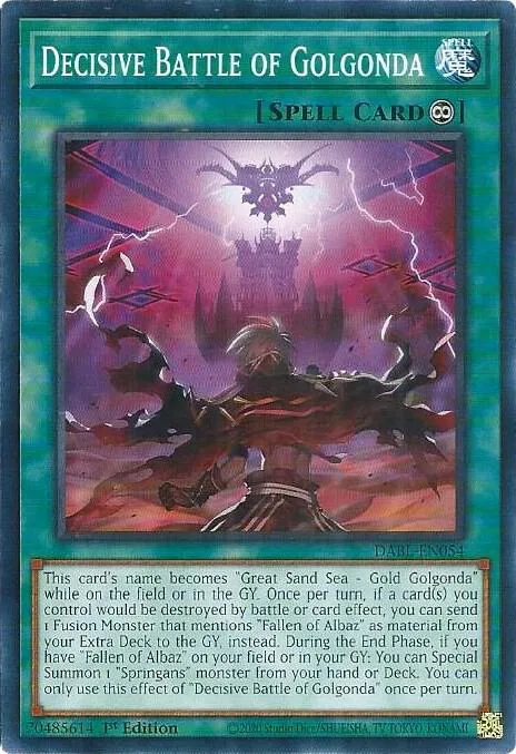 Decisive Battle of Golgonda DABL-EN054 Yu-Gi-Oh card from Darkwing Blast