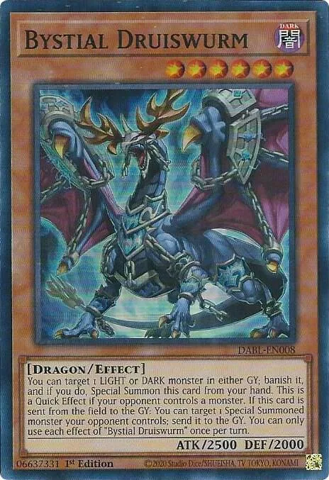 Bystial Druiswurm DABL-EN008 Yu-Gi-Oh card from Darkwing Blast