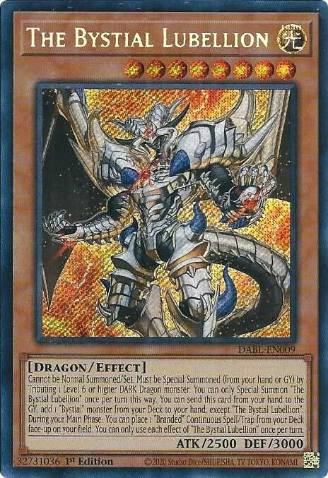 The Bystial Lubellion DABL-EN009 Yu-Gi-Oh card from Darkwing Blast