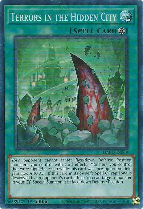Terrors in the Hidden City DABL-EN069 Yu-Gi-Oh card from Darkwing Blast