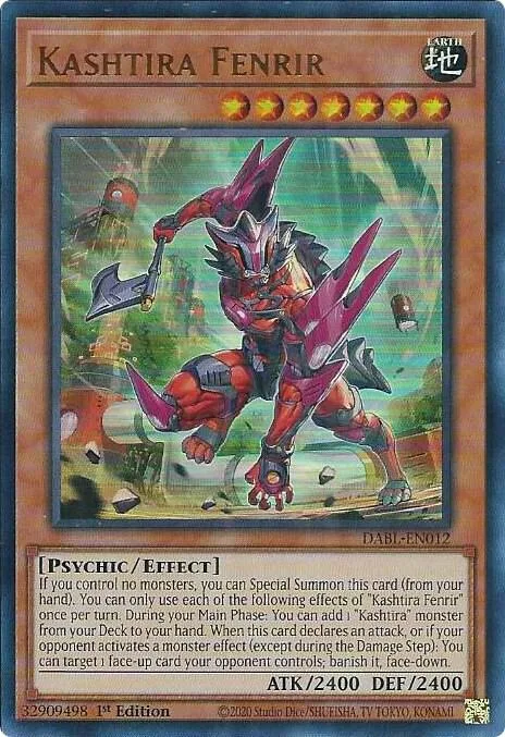 Kashtira Fenrir DABL-EN012 Yu-Gi-Oh card from Darkwing Blast