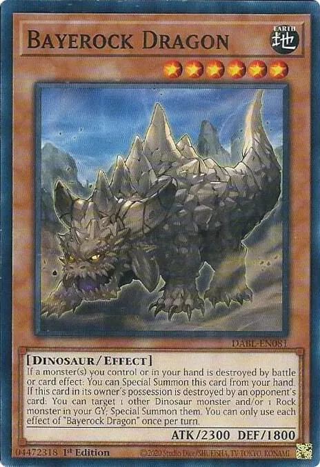 Bayerock Dragon DABL-EN081 Yu-Gi-Oh card from Darkwing Blast